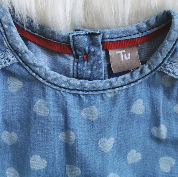 9/12 MONTHS TU LITTLE SEEDS Embroidered, Cap Sleeve Dress EUC - Picture 3 of 7